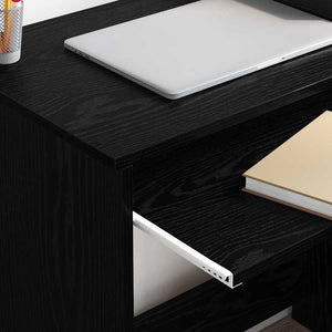 Schreibtisch mit Regal, Schwarz Eichen-Optik