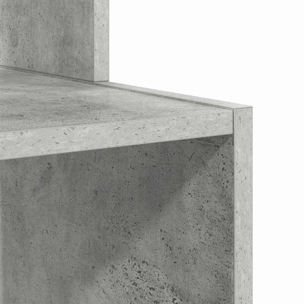 vidaXL Bureau gris béton 106 x 41 x 88,5 cm en bois d'ingénierie