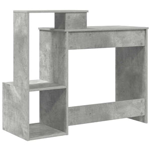 vidaXL Bureau gris béton 106 x 41 x 88,5 cm en bois d'ingénierie
