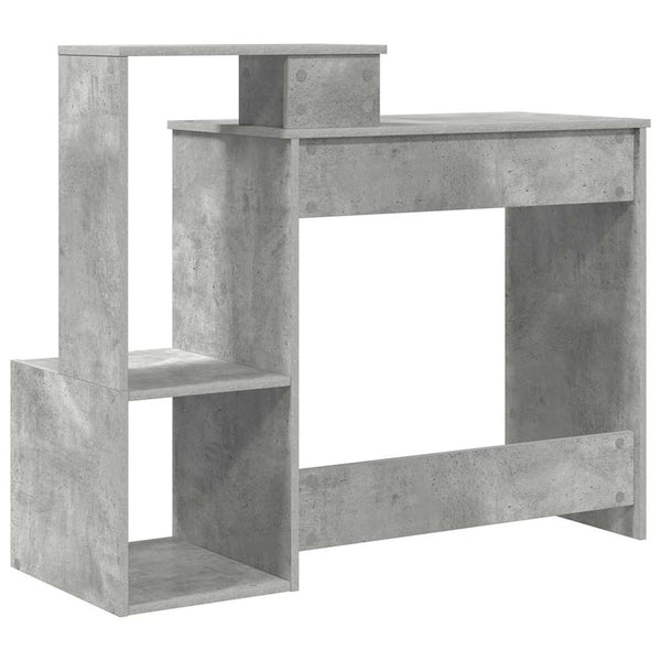 vidaXL Bureau gris béton 106 x 41 x 88,5 cm en bois d'ingénierie