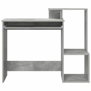 vidaXL Bureau gris béton 106 x 41 x 88,5 cm en bois d'ingénierie
