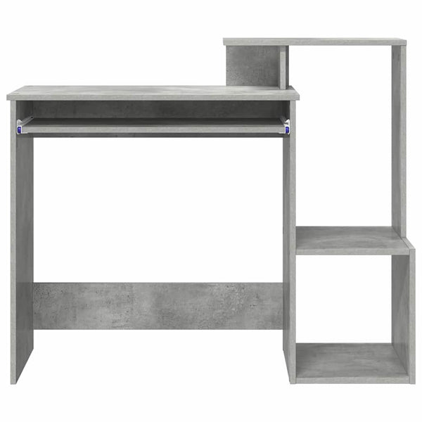 vidaXL Bureau gris béton 106 x 41 x 88,5 cm en bois d'ingénierie
