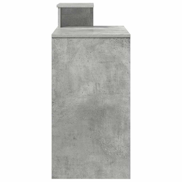vidaXL Bureau gris béton 106 x 41 x 88,5 cm en bois d'ingénierie