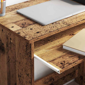 Schreibtisch mit Regal Altholz