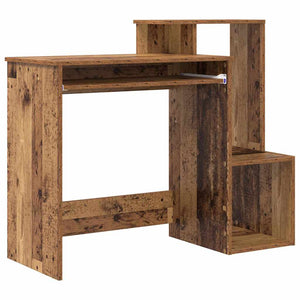 Schreibtisch mit Regal Altholz