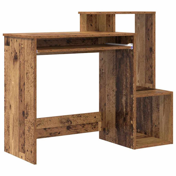 Schreibtisch mit Regal Altholz