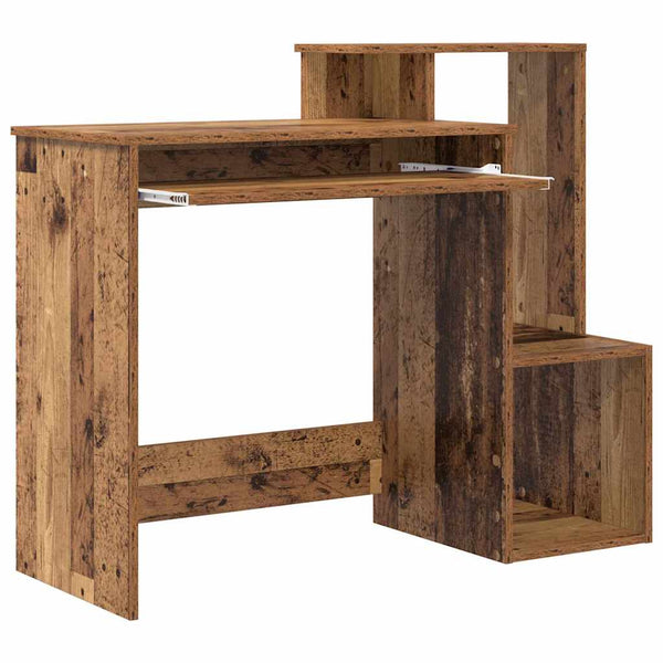 Schreibtisch mit Regal Altholz