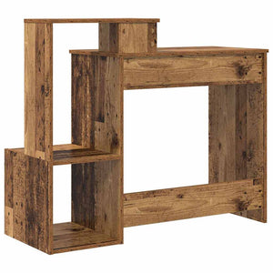 Schreibtisch mit Regal Altholz
