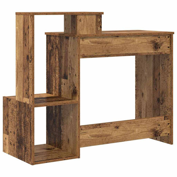 Schreibtisch mit Regal Altholz