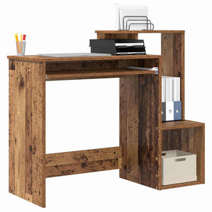 Schreibtisch mit Regal Altholz
