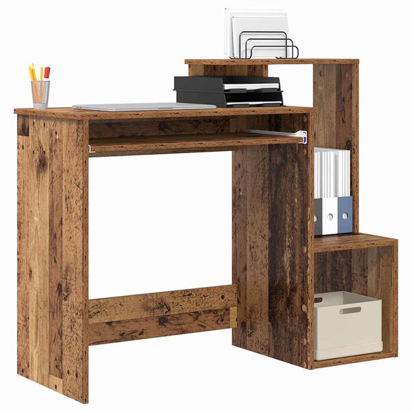Schreibtisch mit Regal Altholz