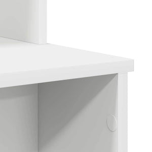 vidaXL Bureau avec étagère Blanc 120,5 x 44 x 88,5 cm Bois d'ingénierie