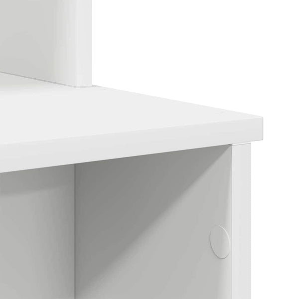 vidaXL Bureau avec étagère Blanc 120,5 x 44 x 88,5 cm Bois d'ingénierie