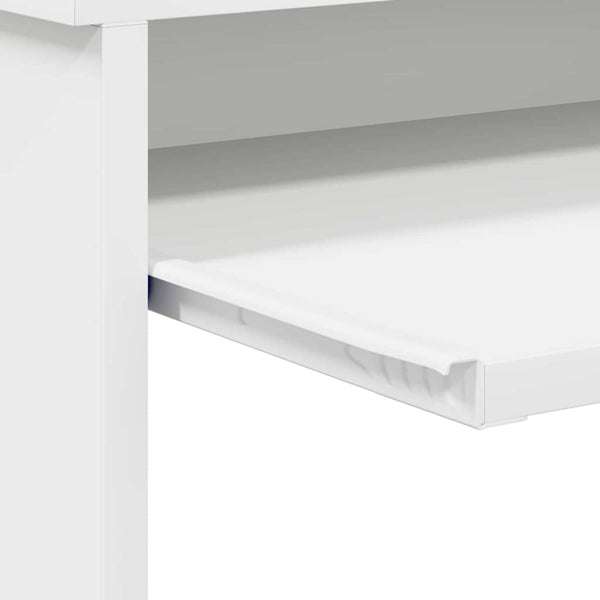vidaXL Bureau avec étagère Blanc 120,5 x 44 x 88,5 cm Bois d'ingénierie