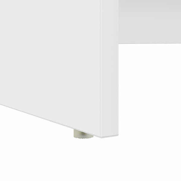 vidaXL Bureau avec étagère Blanc 120,5 x 44 x 88,5 cm Bois d'ingénierie