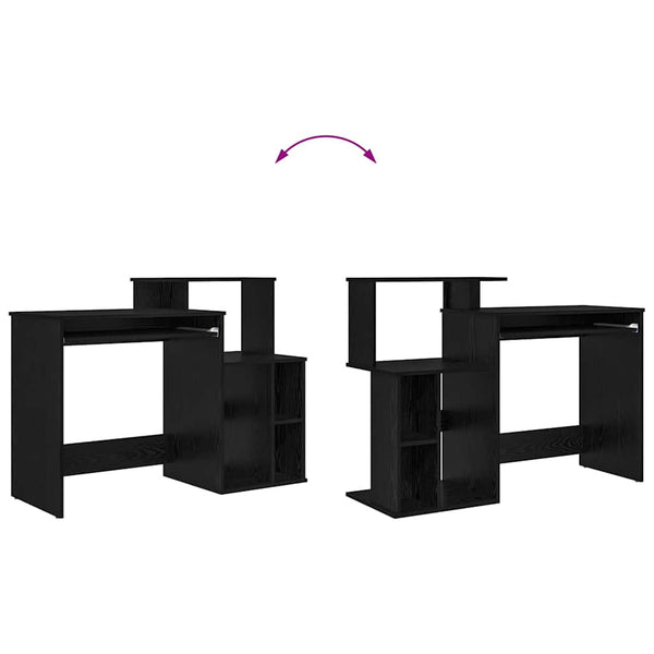 Schreibtisch Schwarz Eiche 120cm