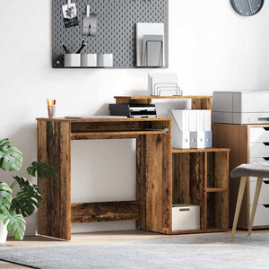 Schreibtisch Altholz 120cm mit Stauraum
