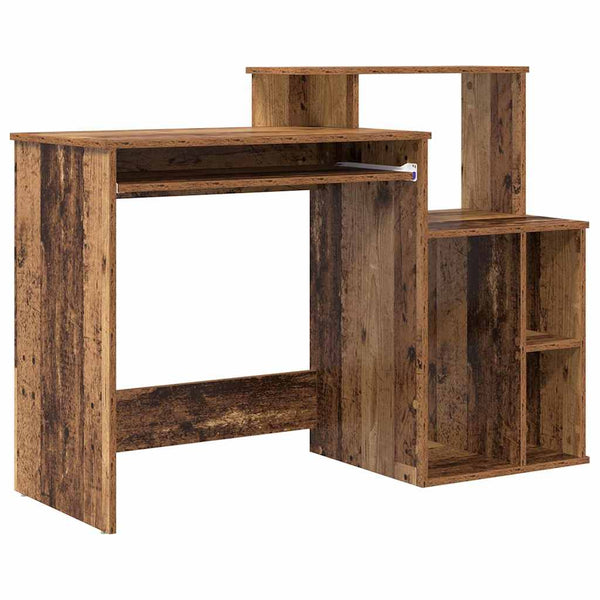 Schreibtisch Altholz 120cm mit Stauraum