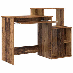 Schreibtisch Altholz 120cm mit Stauraum