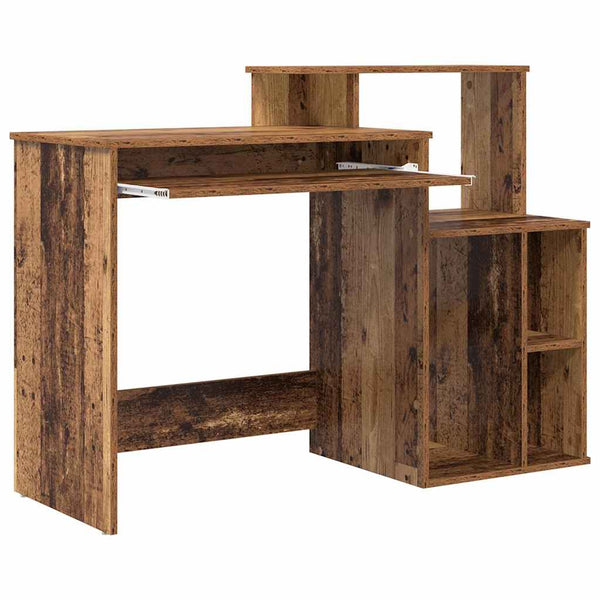 Schreibtisch Altholz 120cm mit Stauraum