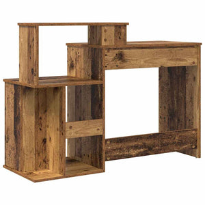 Schreibtisch Altholz 120cm mit Stauraum
