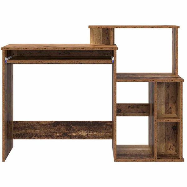 Schreibtisch Altholz 120cm mit Stauraum