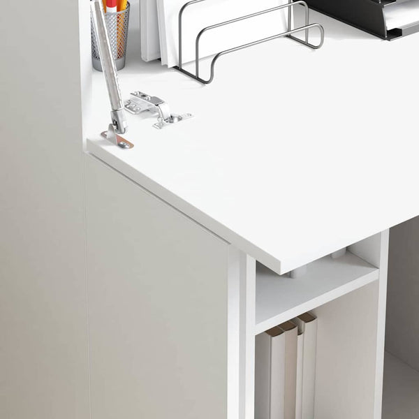 Schreibtisch Weiß mit Tür