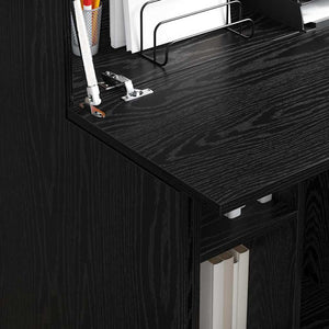Schreibtisch Schwarz Eichenoptik