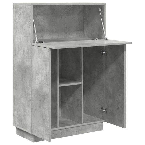 vidaXL Bureau gris béton 71,5 x 31,5 x 106,5 cm Bois d'ingénierie