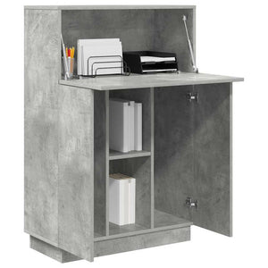 vidaXL Bureau gris béton 71,5 x 31,5 x 106,5 cm Bois d'ingénierie