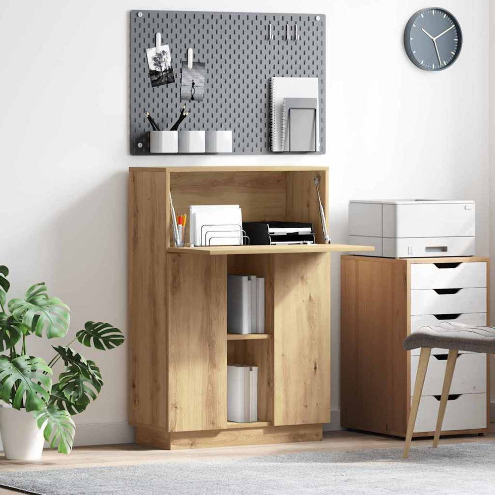 Schreibtisch Artisan Eiche mit Stauraum