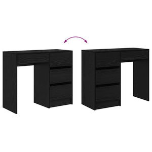 Schreibtisch Schwarz Eichenoptik 90cm