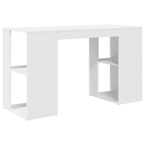 Schreibtisch Weiß mit Regal 130cm