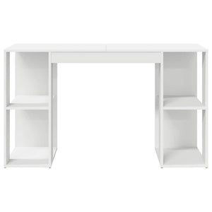 Schreibtisch Weiß mit Regal 130cm