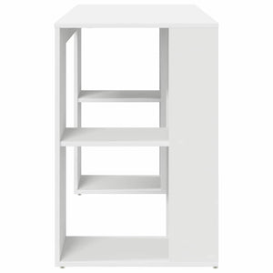 Schreibtisch Weiß mit Regal 130cm