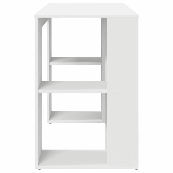 Schreibtisch Weiß mit Regal 130cm