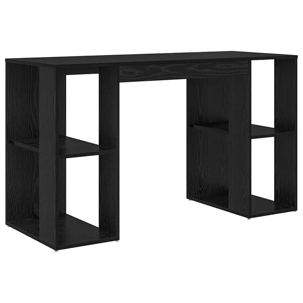 Schreibtisch mit Regal Schwarz Eichen-Optik