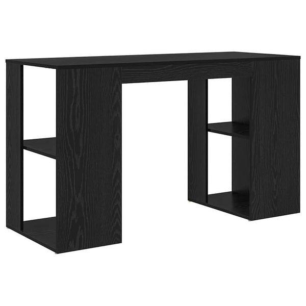 Schreibtisch mit Regal Schwarz Eichen-Optik
