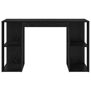 Schreibtisch mit Regal Schwarz Eichen-Optik