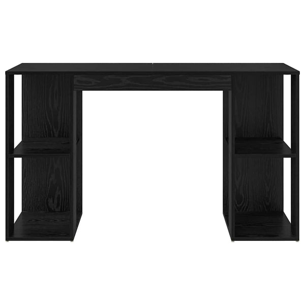 Schreibtisch mit Regal Schwarz Eichen-Optik