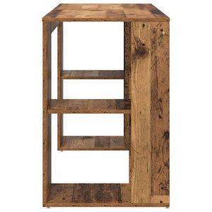 Schreibtisch mit Regal Altholz 130 cm
