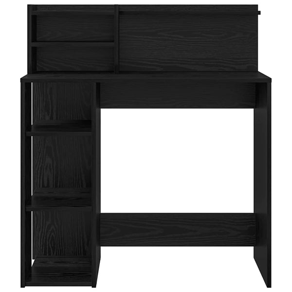Schreibtisch mit Regal Schwarz Eiche 90cm