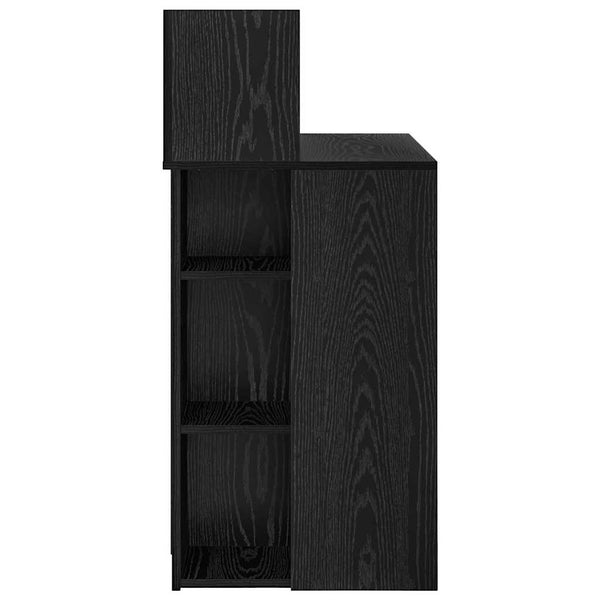 Schreibtisch mit Regal Schwarz Eiche 90cm
