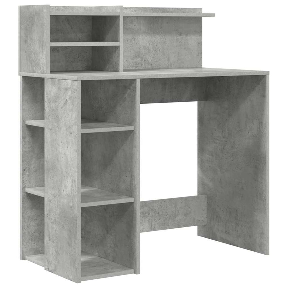 Schreibtisch Beton Grau 90 cm Holzwerkstoff