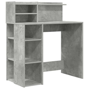 Schreibtisch Beton Grau 90 cm Holzwerkstoff