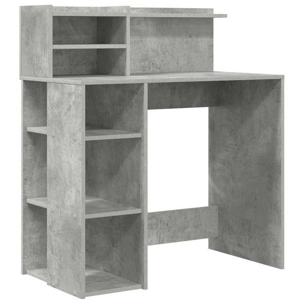 Schreibtisch Beton Grau 90 cm Holzwerkstoff