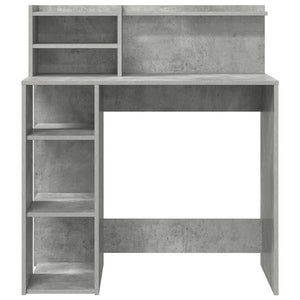 Schreibtisch Beton Grau 90 cm Holzwerkstoff