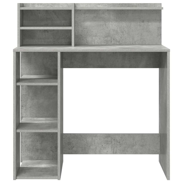 Schreibtisch Beton Grau 90 cm Holzwerkstoff