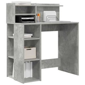 Schreibtisch Beton Grau 90 cm Holzwerkstoff