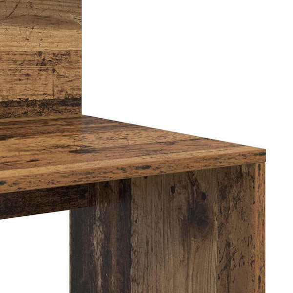Schreibtisch mit Regal, Altholz, 90 cm